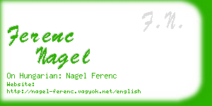 ferenc nagel business card